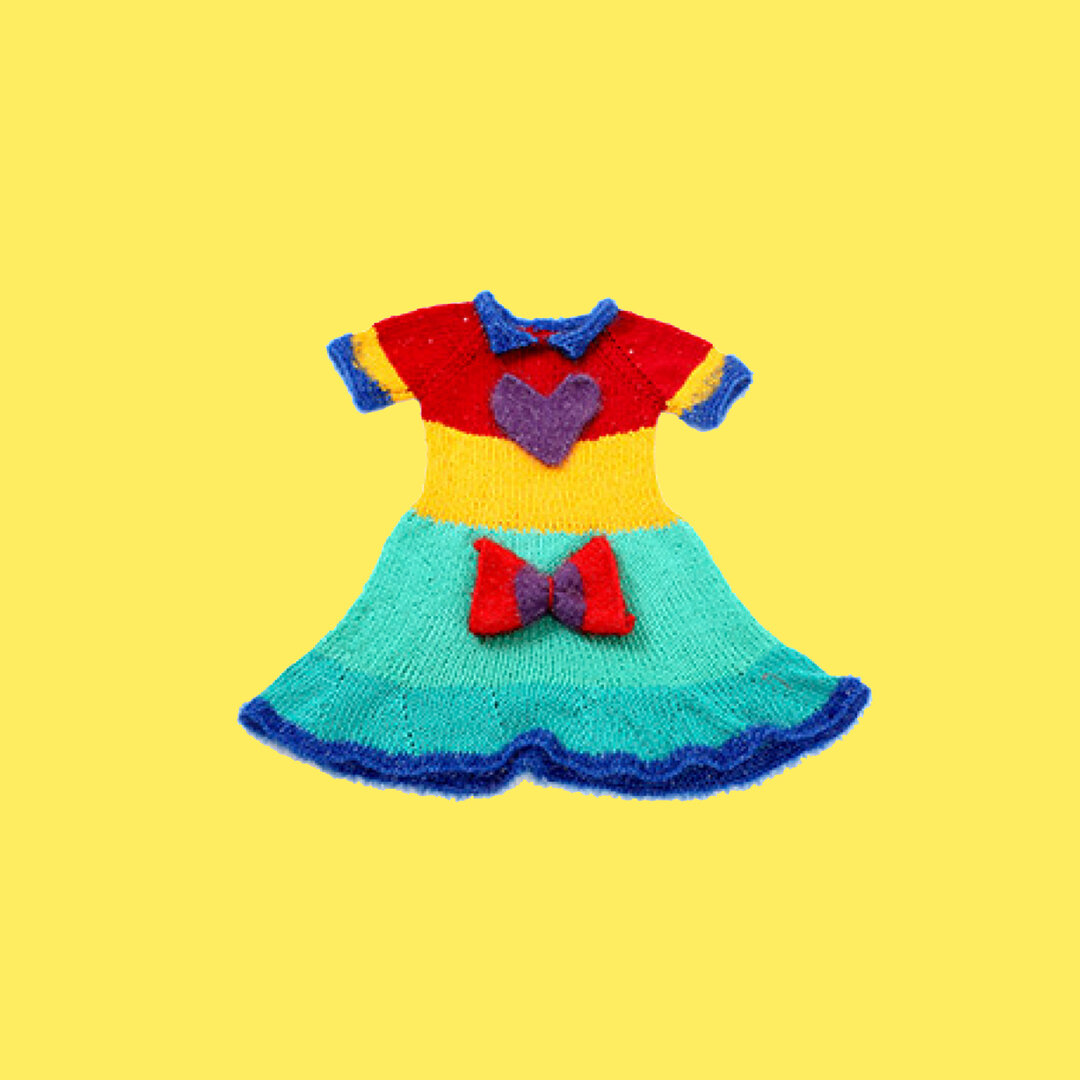 KNITTED COLORFUL DRESS